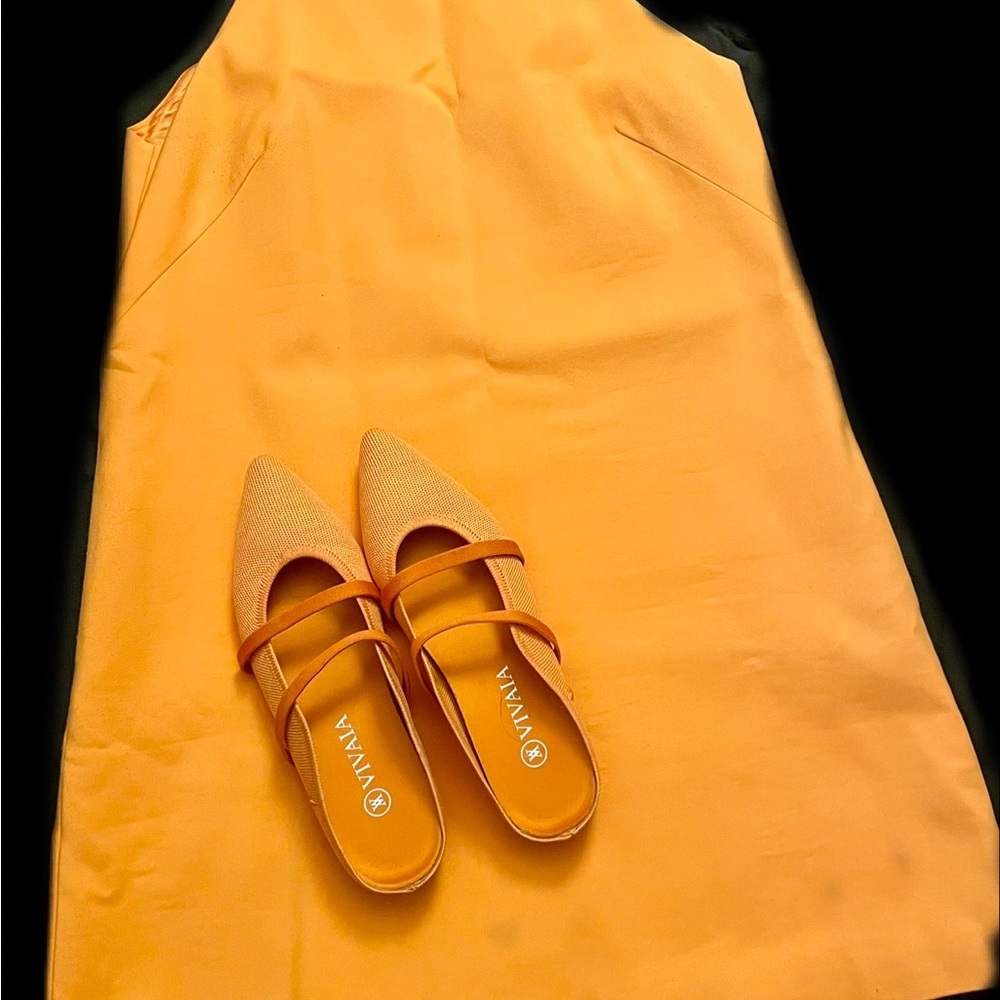 Zara Orange Dress with pockets